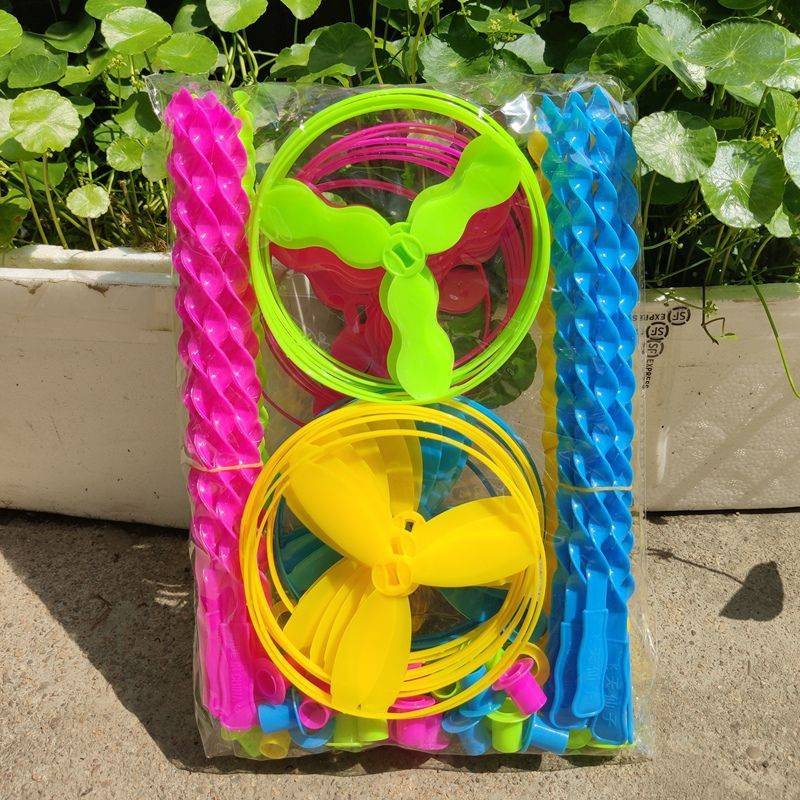 Hot selling hand push flying saucer flying tray flying flying fairy puzzle children's plastic toy creative kindergarten elementary school gifts