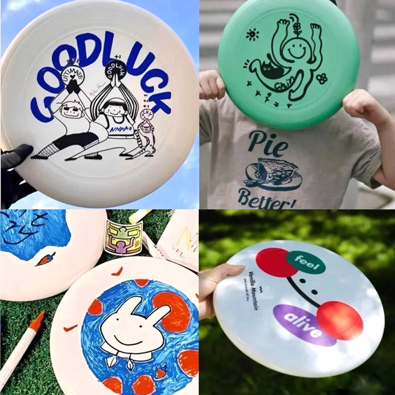 Children's Flying DIY Painted Materials Package Kindergarten Blant Painting Doodle Flying Flying Disk Outdoor Parent -Child Activities Toys