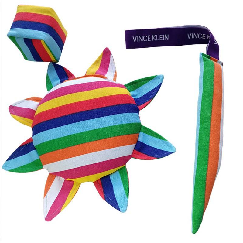 Children's cloth art safe soft flying disk kindergarten parent -child outdoor handmade flying saucer sand tail three -piece toys