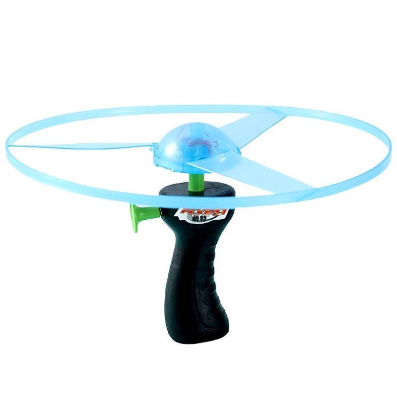 Large pull -line flying saucer children outdoor outdoor flying disk male girl bamboo dragonfly thickened 12 flying sky launch small toys