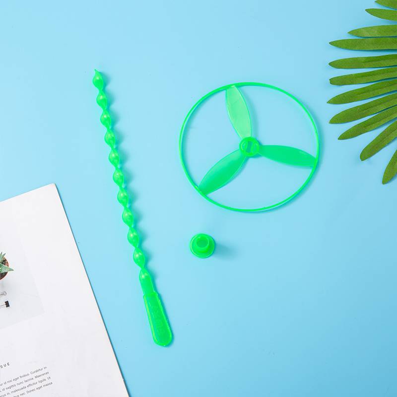 Bamboo Dragonfly Childhood Nostalgic Big Flying Fairy Children's Toys Outdoor Flying Push Flying Disk Pulling Flying Set