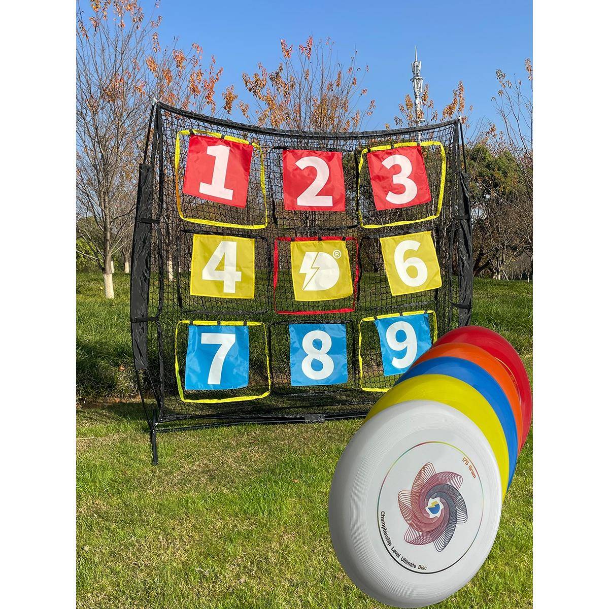 Extreme Flying Plate Prop Jiugongge Training Network Outdoor Expansion Training Group Construction Park Grass Beach Game Activities
