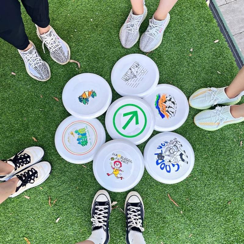 Graduation season gift flying disk soft kindergarten blank hand -painted DIY handmade graffiti material activity outdoor flying saucer