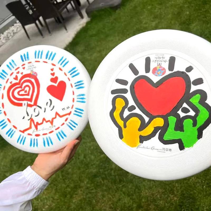 Graduation season gift soft flying disk DIY material white painting graffiti camping park outdoor event flying saucer toys