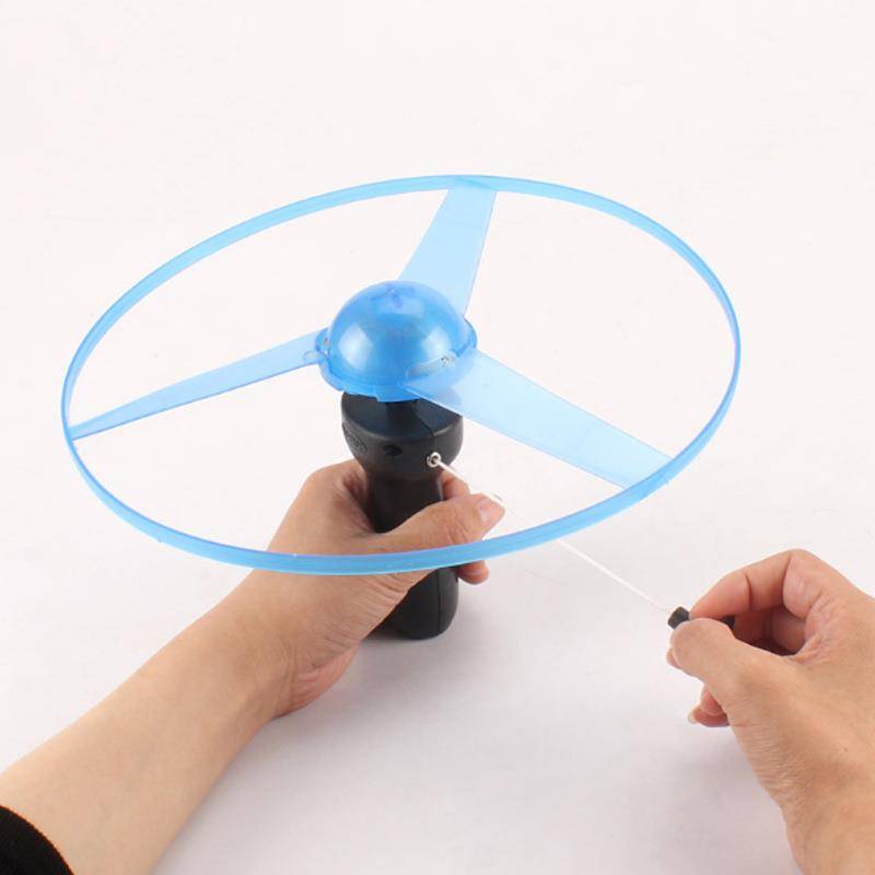 Line flying saucer light bamboo dragonfly flying sky fairy night light flying plate children's small toy night market stall stalls