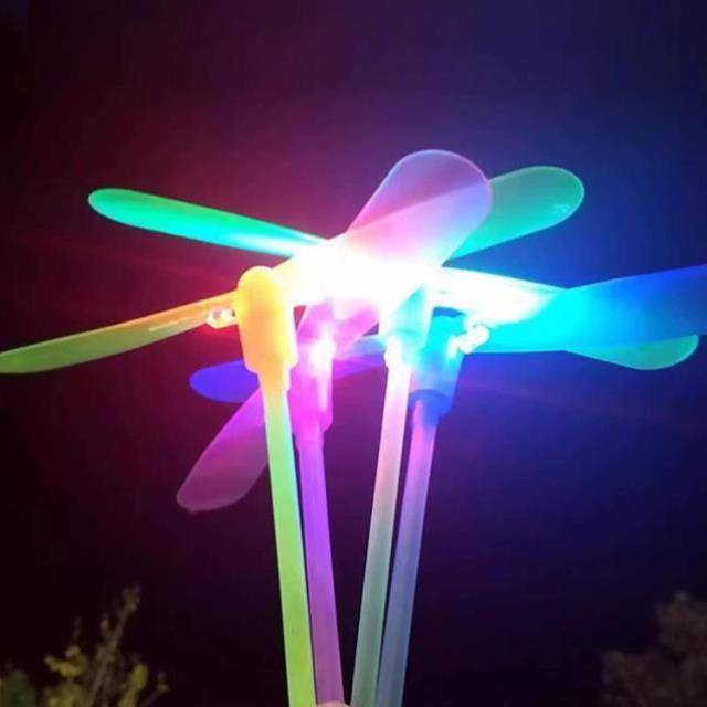 Large bamboo dragonfly Children's toys shy flying flying fairy, outdoor flying plate, bamboo greenfly aircraft hand rubbed luminous
