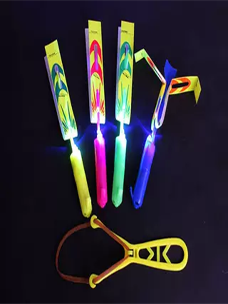 Bamboo dragonfly aircraft glowing children flying disk soft flying sky fairy outdoor pull line flying saucer gyroscope launch toys