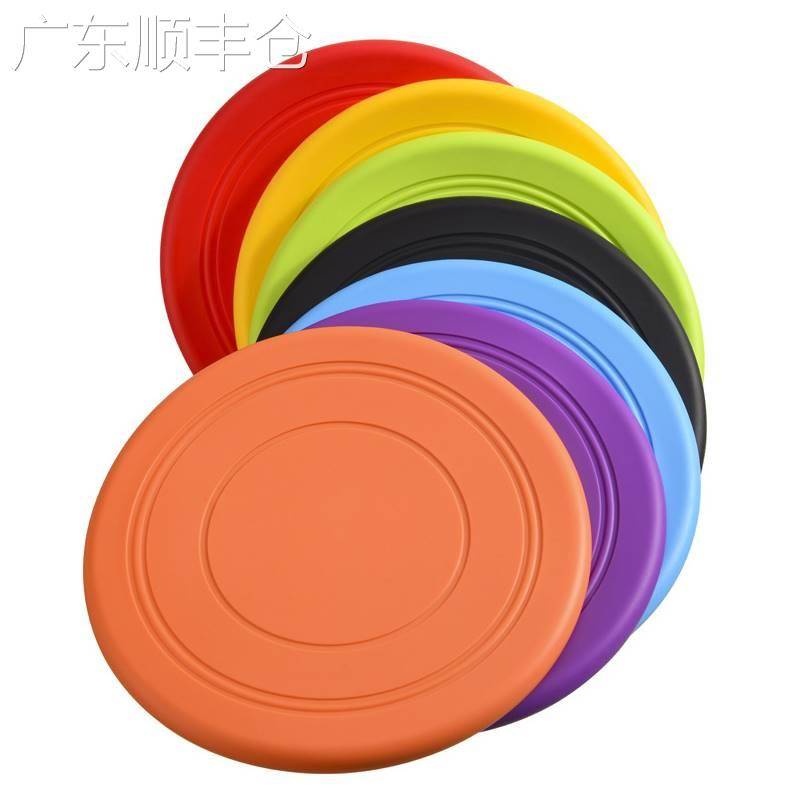 Children's silicone soft flying disk safe sports kindergarten outdoor welfare game hand toss interactive parent -child activity flying saucer