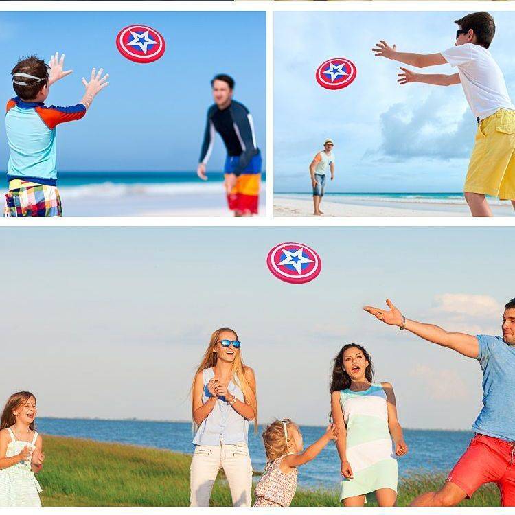 Children's soft flying disk kindergarten parent -child sports hand throw back rotating flying saucer boys toy outdoor safety back darts