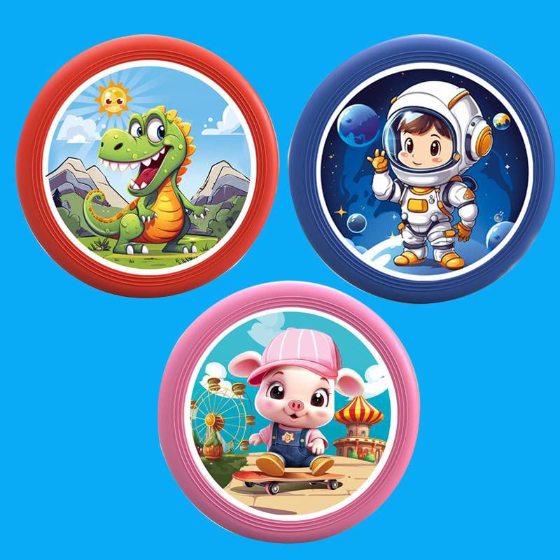 pink skating pigs + astronaut + red dragon (20cm)