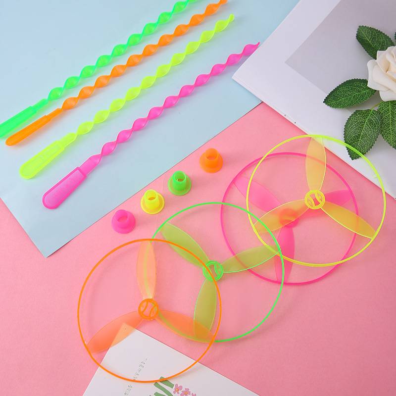 Hot selling hand push flying saucer flying tray flying flying fairy puzzle children's plastic toy creative kindergarten elementary school gifts