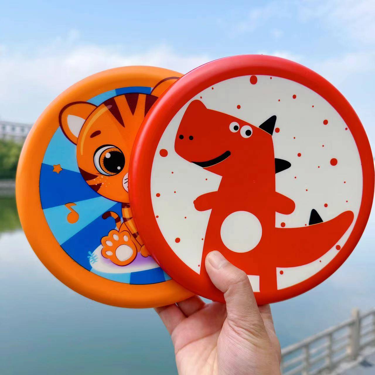 RED DINOSAUR + ORANGE TIGER