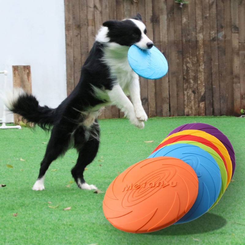 Meianju Dog Flying Dard Pet Dog Dog Silicon Plastic Patients Picking Flying Plate Training Throwing toys