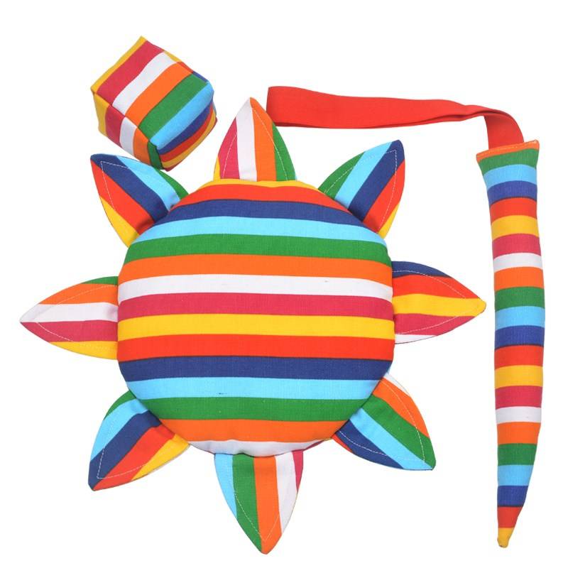 Children's sandbag Kindergarten Soft Flying Plate Children Homemade Handmade Fabian Rainbow. Three -piece set of