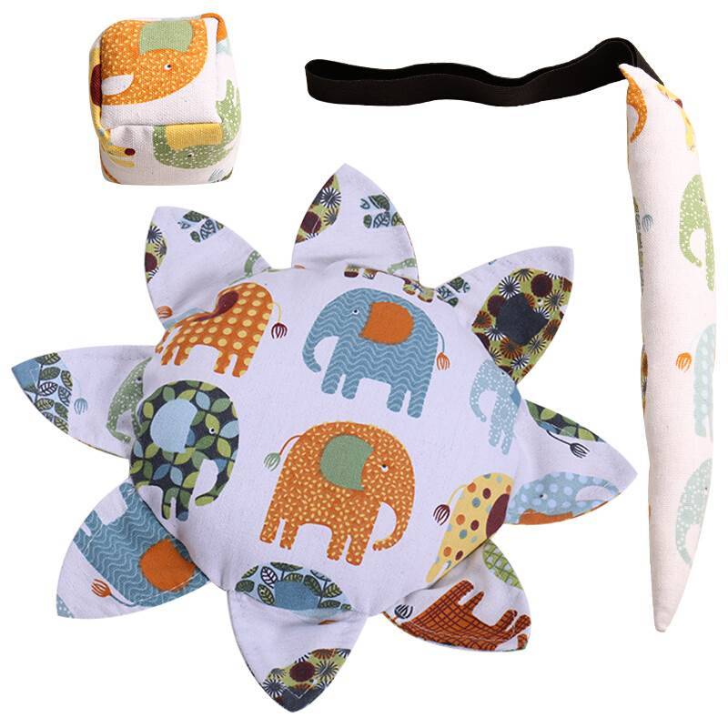 Children's fabric soft flying disk kindergarten parent -child outdoor early education handmade flying saucer sand tail three -piece toy