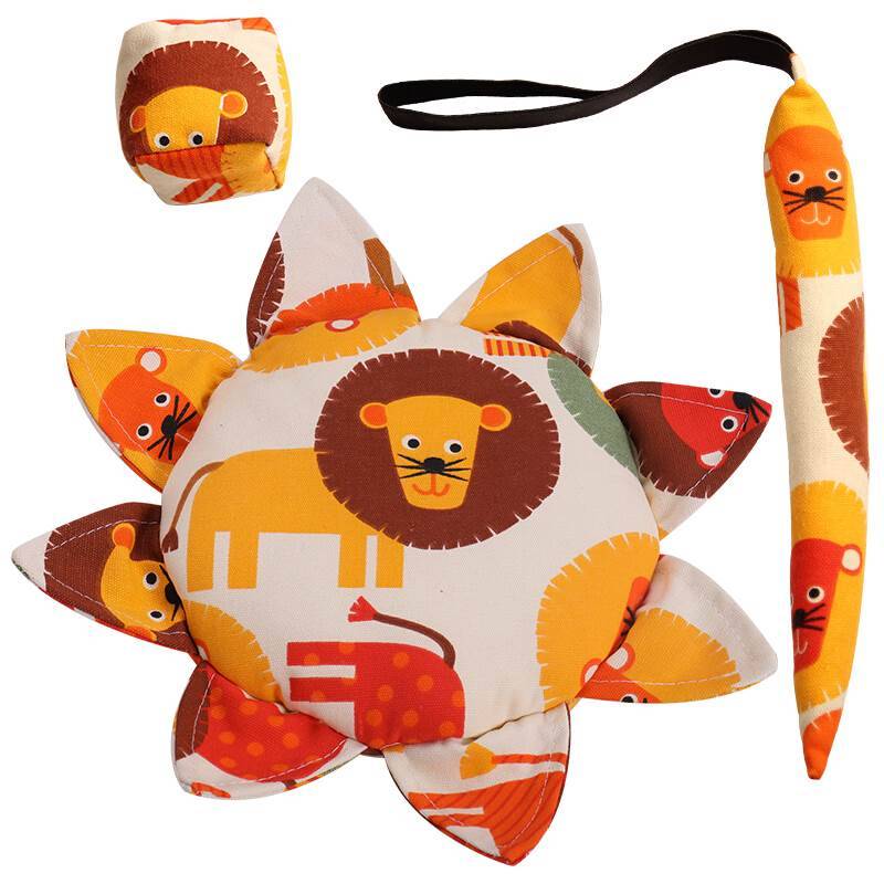 Children's fabric soft flying disk kindergarten parent -child outdoor early education handmade flying saucer sand tail three -piece toy
