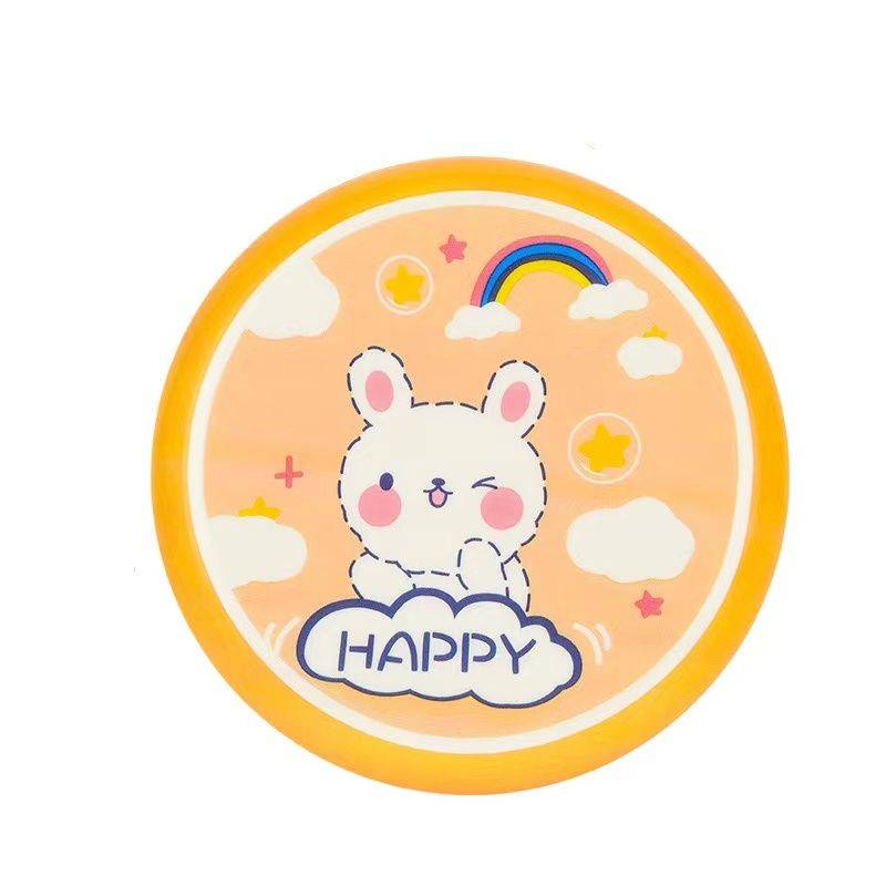 Cartoon flying disk children's soft flying disk sports new outdoor hand throwing flying sky darts kindergarten parent -child girl and girl toys