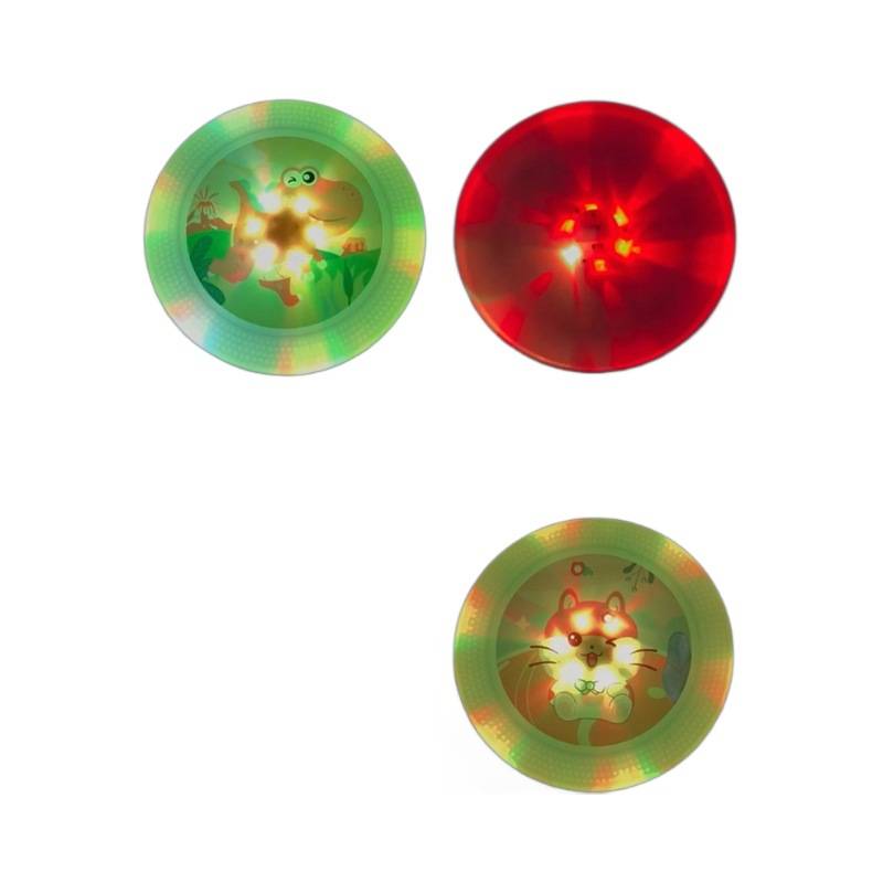 Glowing flying disk Children's soft and recovered darts throw lighting flying saucer parent -child interactive kindergarten outdoor sports toys