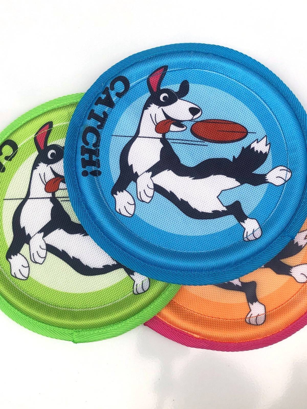 Dog Flying Plate Oxford Bite Patients Durable Nylon Colorful Toys Throwing Toys Cartoon Cartoon Cute Interactive Interaction