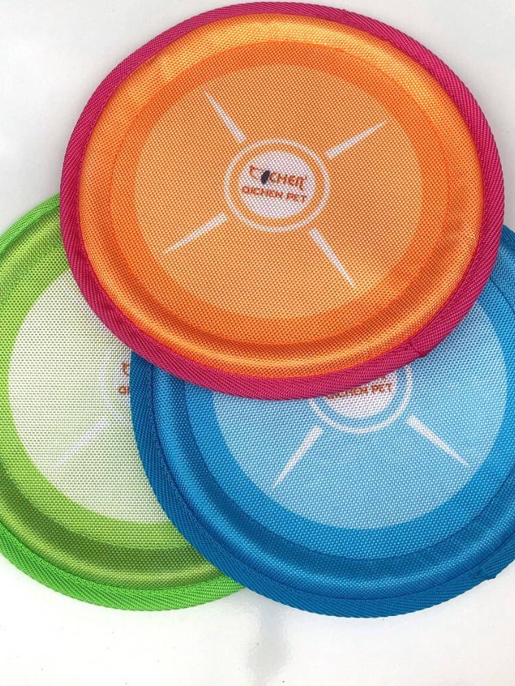 Dog Flying Plate Oxford Bite Patients Durable Nylon Colorful Toys Throwing Toys Cartoon Cartoon Cute Interactive Interaction