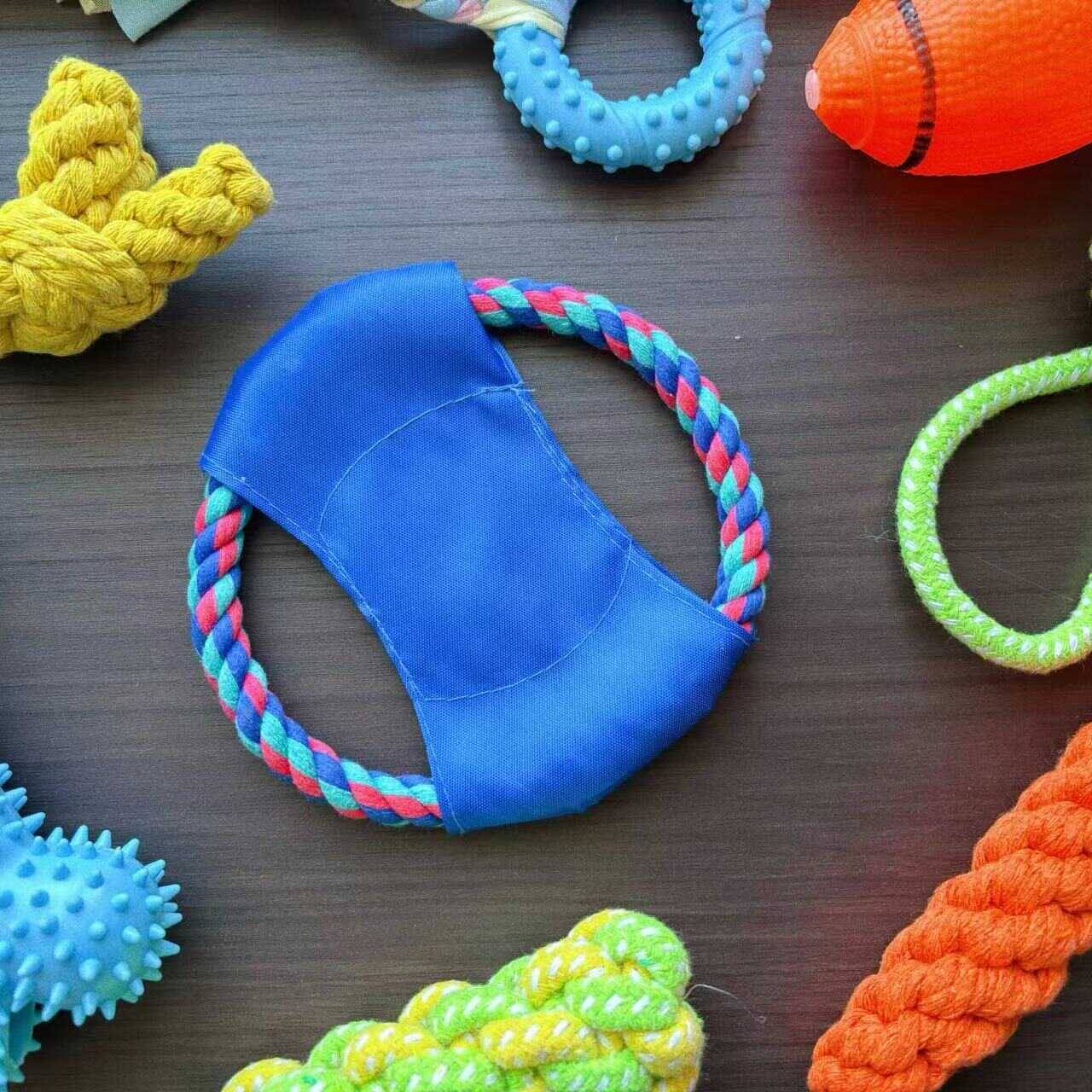 Pet products toy dog ​​training flying disk outdoor cloth flying disk dog special flying plate small dog teddy Bear