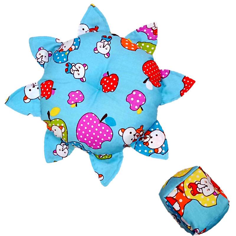 Blue apple bear for a sandbag