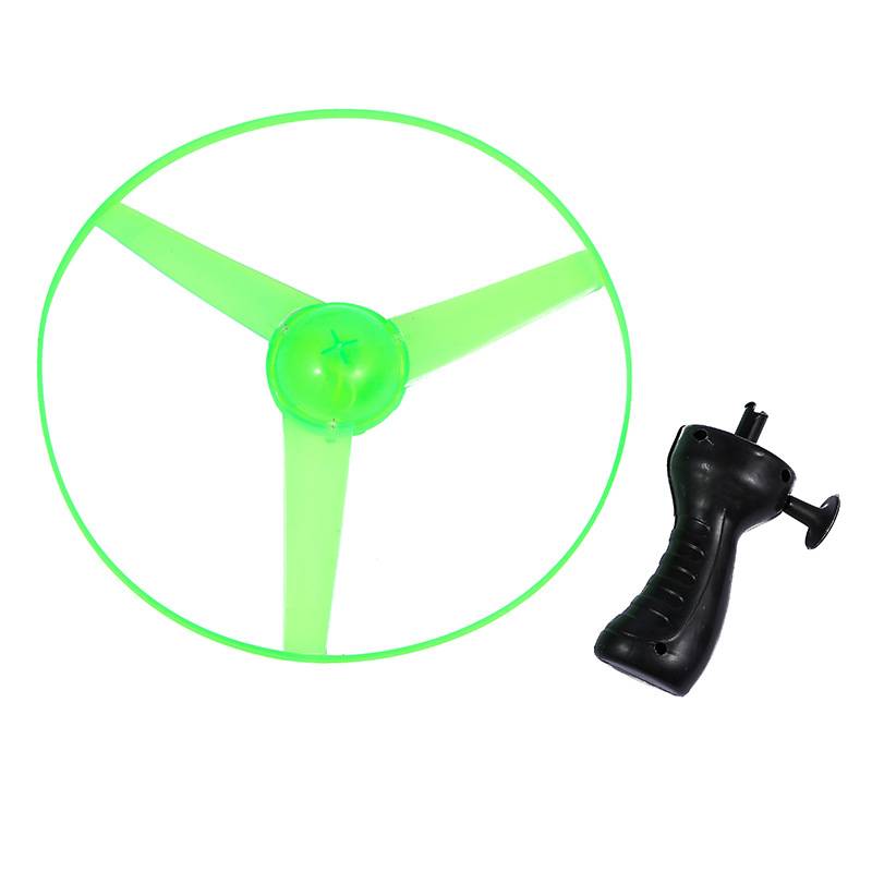 Children glowing toy large flying plate pull line pull line children's flash toy flash line flying tray flying saucer