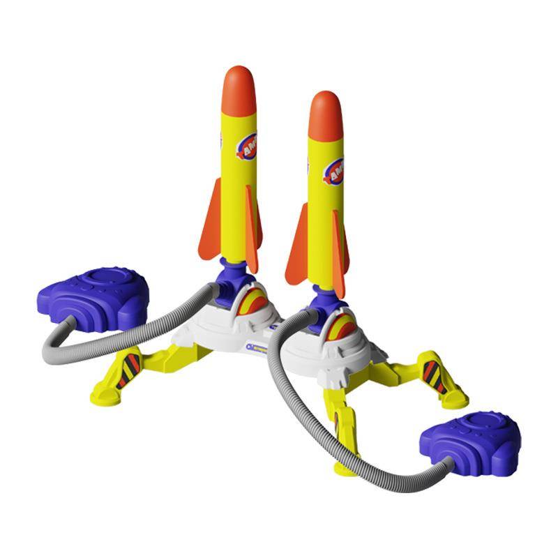 Children's toys stepping on the rocket to launch a flying disk flash ejection aircraft can fly outdoor small cannon can fly
