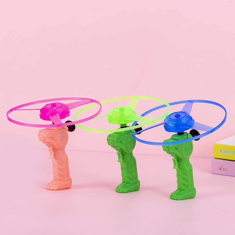 Thickened large flying fairy, light bamboo dragonfly outdoor children's toys hand sliding line flying saucer flying tray aircraft