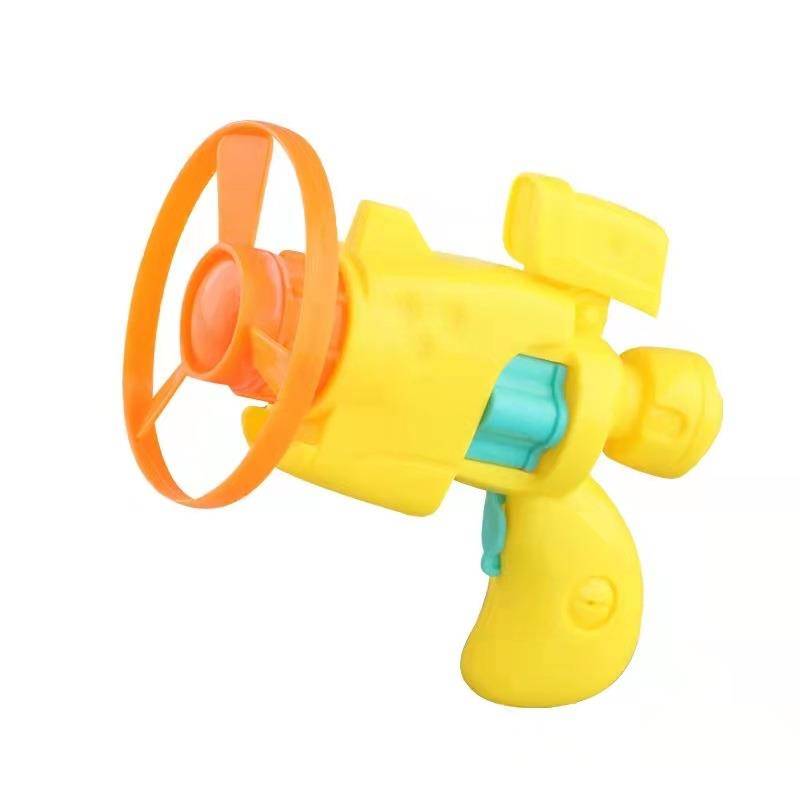 Pet teasing dog flying disk toys, colorful light bamboo dragonfly light -emitting flying plate gyro