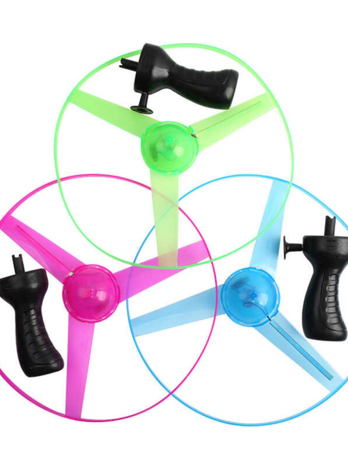 Lighting 5 light pull line Flying saucer new pull -line flashing flying disk outdoor toys flying sky Fairy night market stall supply