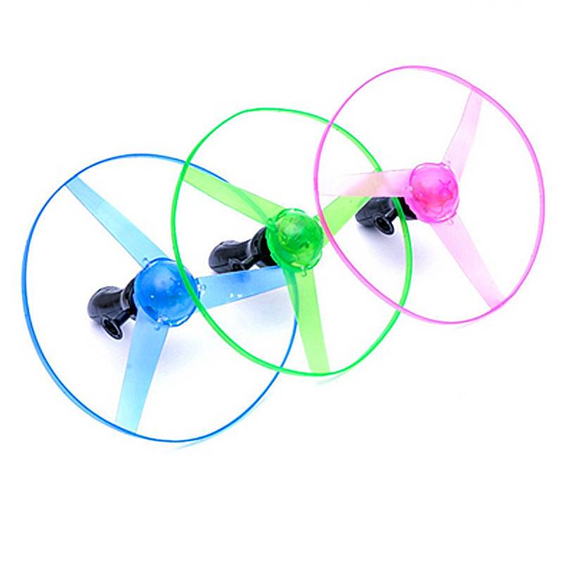 Lighting Line Flying Sky UFO Flying Plate Boy Girls Pulling Line Night Light Flying Fairy Stalls Stalls Toys