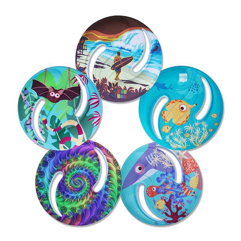 Creative children soft flying disk EV foam material lightweight soft hands throw flying disk outdoor sports flying saucer toys