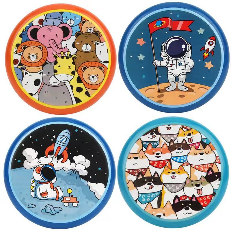 Children's flying tray toy parent -child sensor tutoring tutoring kindergarten sports preschool education safety cartoon soft flying sauce