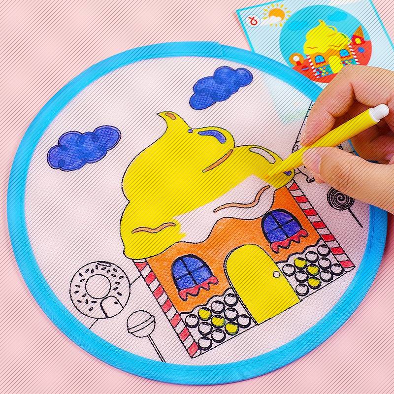 24 children's graffiti flying tray toy flying outdoor sports parent -child game kindergarten graffiti [Pick up to send paintings