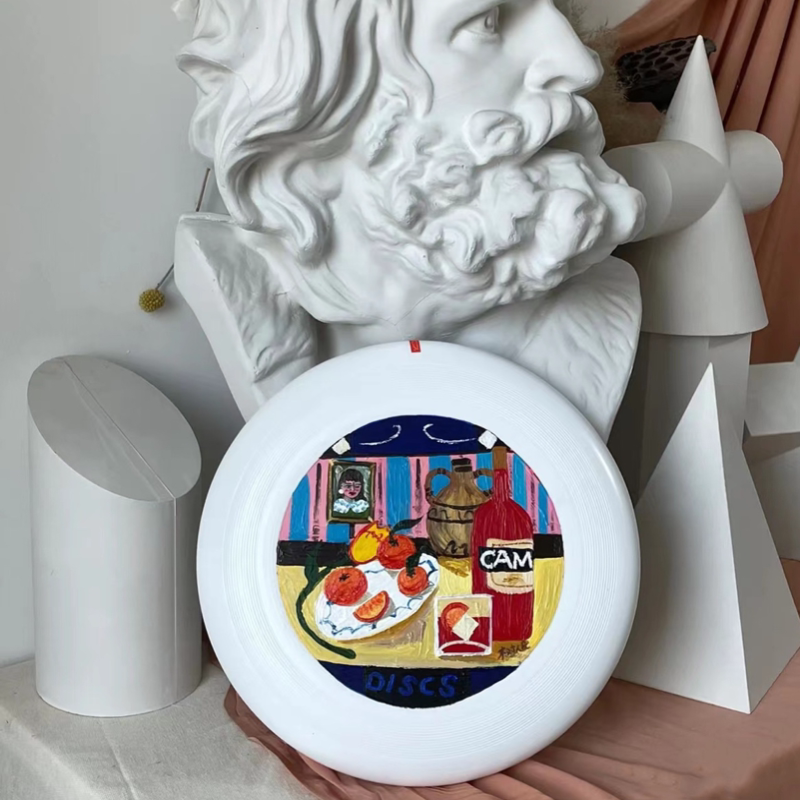Graduation season gift Children's blank flying tray custom pattern hand painting DIY outdoor sports flying saucer group toys