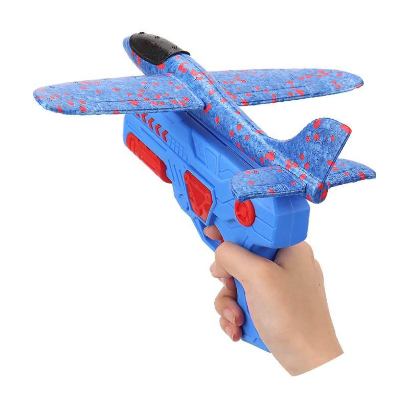 Ejection bubble aircraft hand throwing flying plate soft flying sky glide, flying saucer, back dart, children's outdoor toys boys