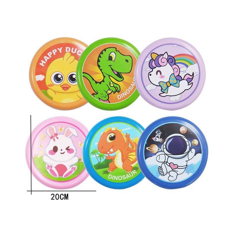 Cartoon children's soft flying disk safety soft rubber hand throwing toy student game outdoor sports stall