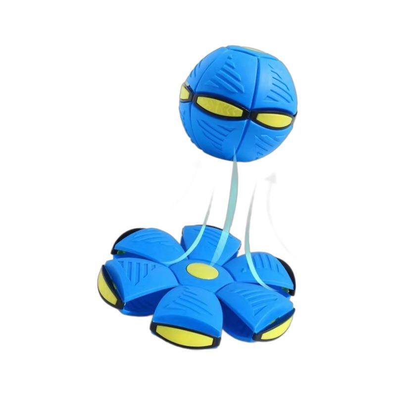 Plastructure flying saucer deformation ball Douyin stepping on the bullet jumping ball light -up flying tray stall children outdoor sports venting the ball