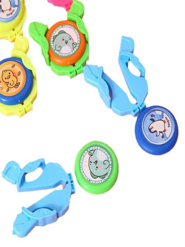 Flying tray cartoon cartoon ejection flying tray emitter rotating flying disk Gacha blind box toy kindergarten gifts