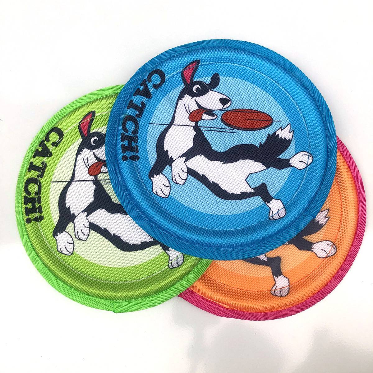 Dog Flying Plate Oxford Bite Patients Durable Nylon Colorful Toys Throwing Toys Cartoon Cartoon Cute Interactive Interaction