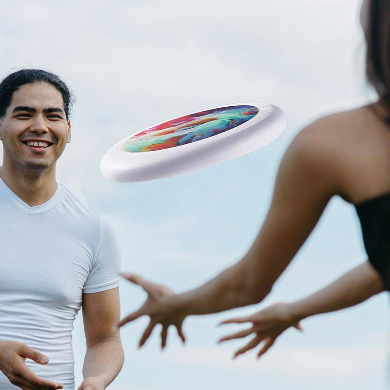 Athletic Extreme Flying Disk 175G Professional Sports Outdoor Camping PE Flying Card can print logo pattern