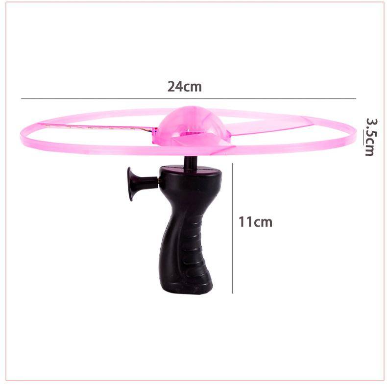 Large pull -line flying saucer children outdoor outdoor flying disk male girl bamboo dragonfly thickened 12 flying sky launch small toys