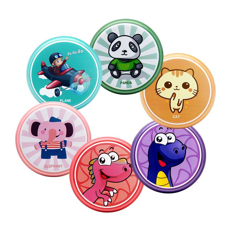 Outdoor cartoon pattern hand throw soft flying disk soft bomb safety kindergarten children's parent -child sports flying tray flying saucer toy