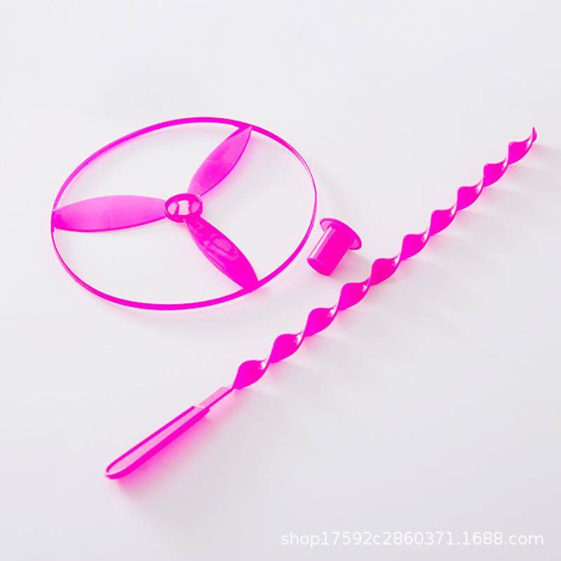 Large medium Flying Fairy Bamboo Dragonfly Hand Push Flying Disk Plastic Plastic Plastics Outdoor Stalls Children's Toys Direct Sales