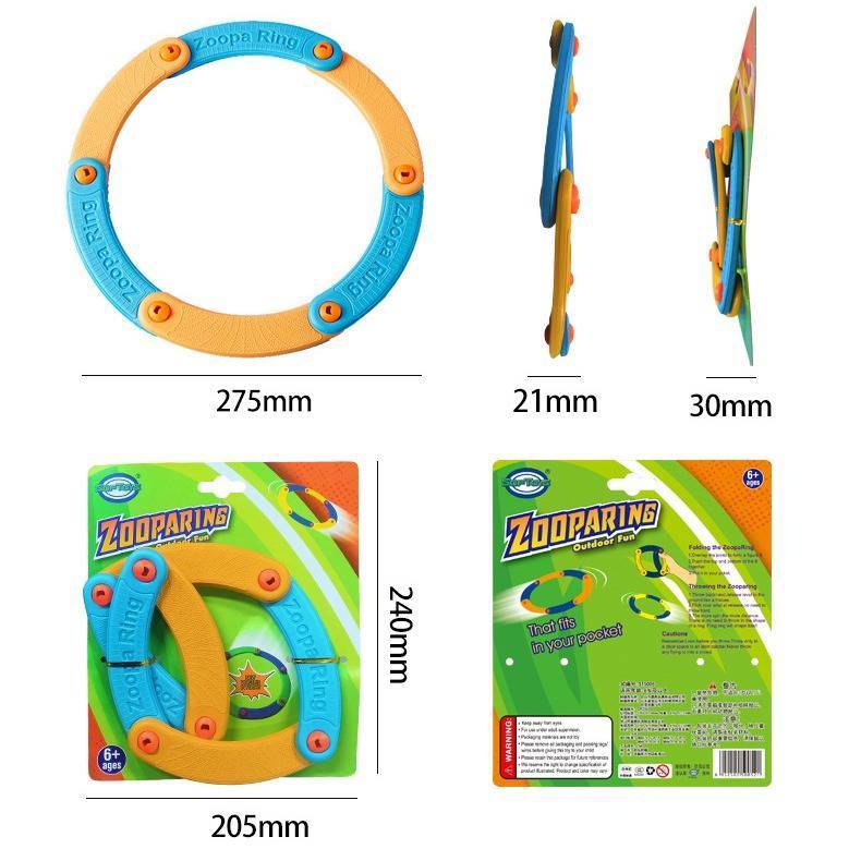Creative Hundreds of Flying Ring EVA Soft Material Folding Flying Disk Children's Outdoor Safety Flying Disk Toys