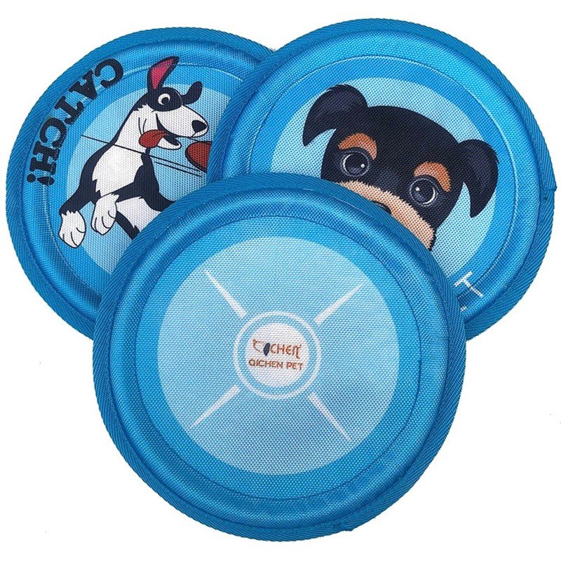 Interactive training Frisbee for pets Oxford Cloth bite resistant teeth Cute cartoon fun throwing sports toy for dogs
