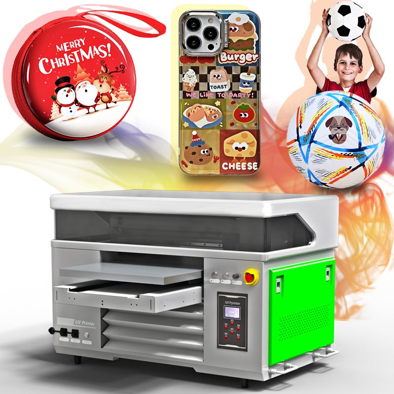 4060 UV printer small desktop UV inkjet printer printing ball advertising poster phone case ab glue varnish A2 UV DTF printer