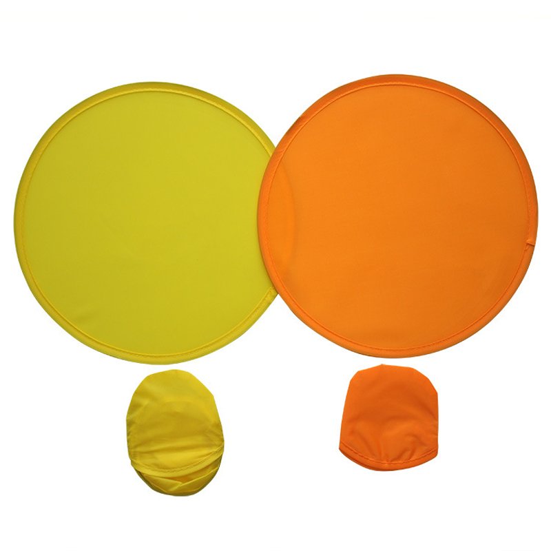 Customized Sublimation Printed Pop Up Round Hand Fan Flexible Foldable Nylon Flying Disc Frisbeed for Summer Promotional