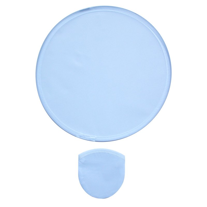 Customized Sublimation Printed Pop Up Round Hand Fan Flexible Foldable Nylon Flying Disc Frisbeed for Summer Promotional